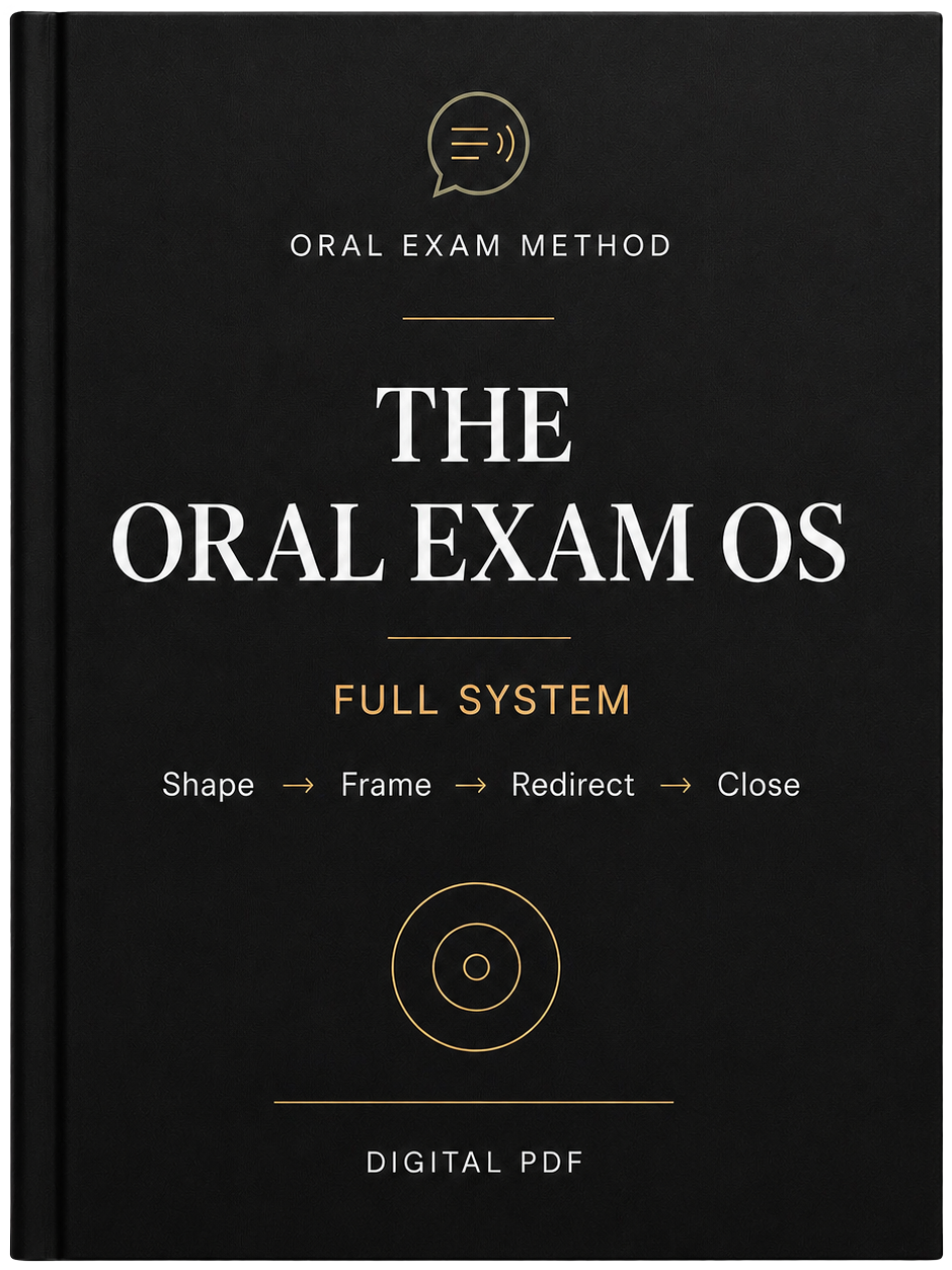 The Oral Exam OS cover
