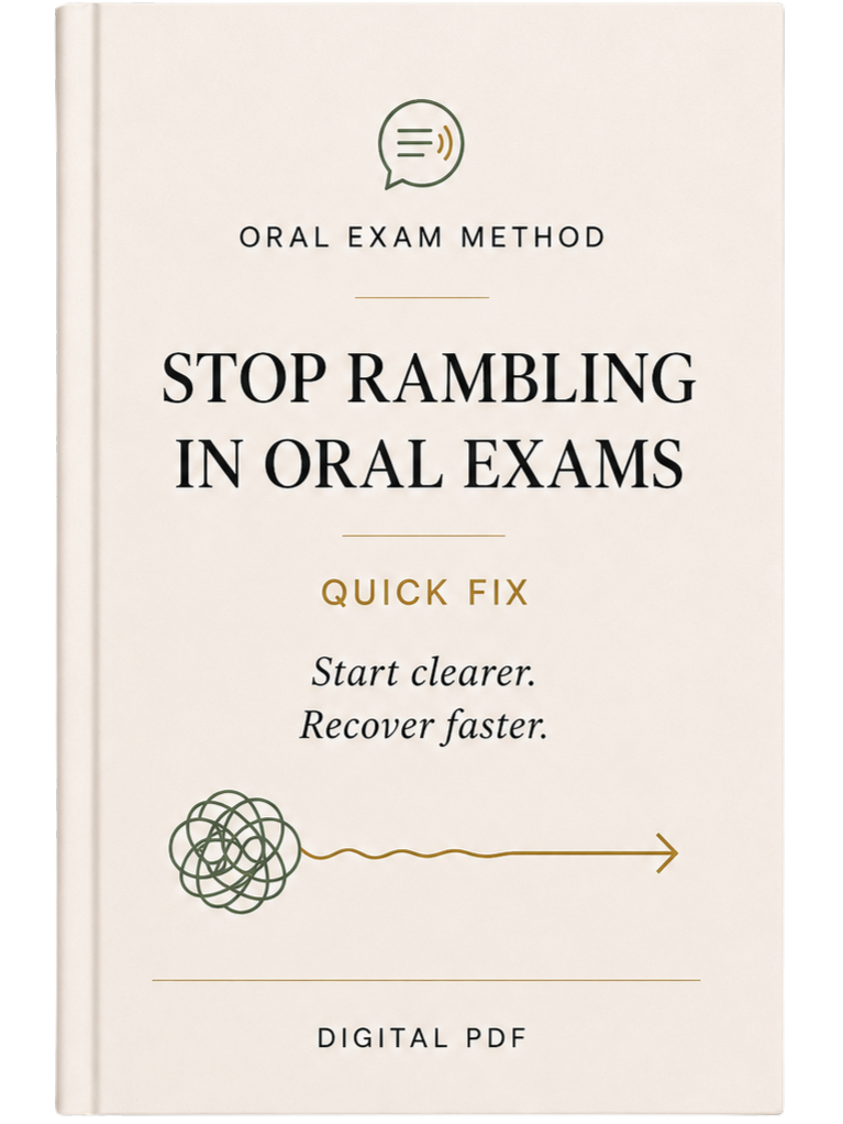Stop Rambling in Oral Exams cover